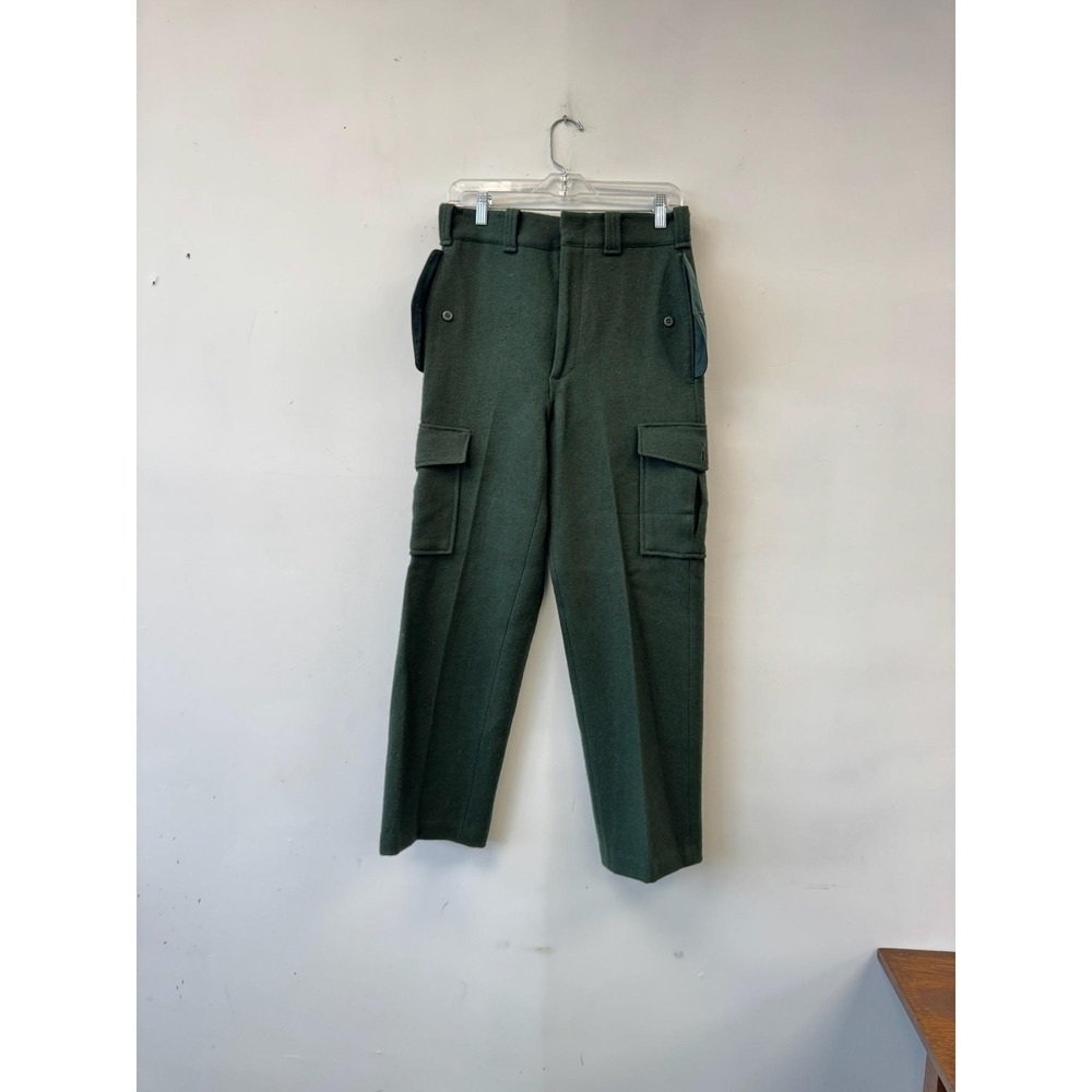 Vintage Woolrich Wool Pants‎ Mens 30 Green Cargo Pockets Outdoor Hunting 80s